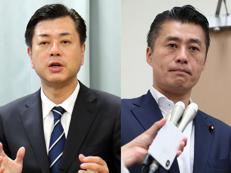 田畑毅衆院議員（左）と細野豪志氏　（ｃ）朝日新聞社