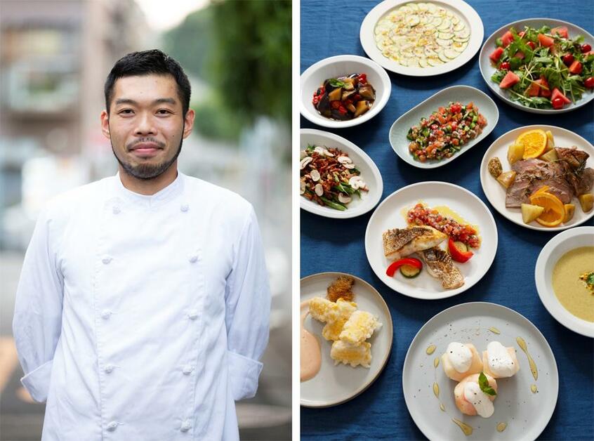 出張シェフ Ryu・畑竜介さん(30)/この日は旬の野菜をふんだんに使った10品のコースで、料金は交通費・税込みで1万3200円。8800円(2時間)から指名可能。作り置き料理も対応する(写真/岡田晃奈)
<br />