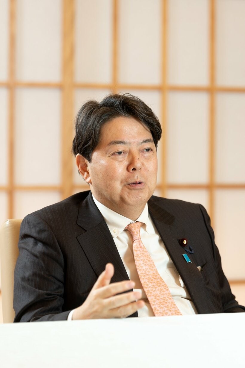 自民党の林芳正官房長官（撮影：写真映像部・戸嶋日菜乃）