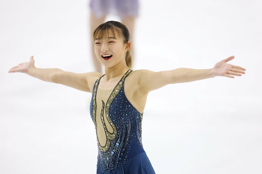 現役最後のシーズンへ『愛の賛歌』を披露した坂本花織（写真：西村尚己/アフロスポーツ）
