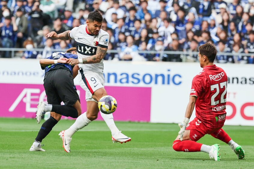 現在、得点ランキングトップを走る鹿島のレオ・セアラ(写真提供・日刊スポーツ)