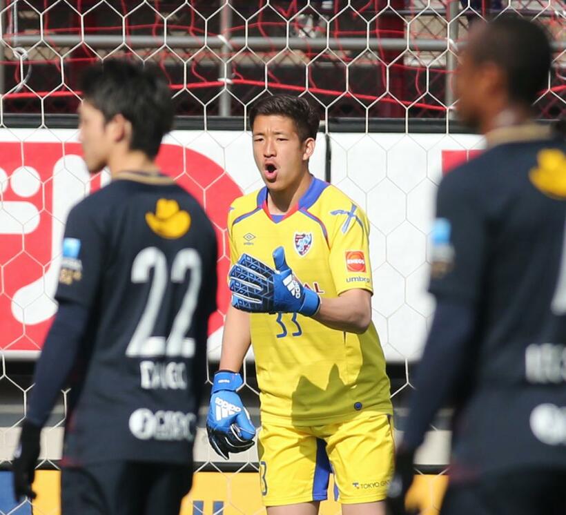 FC東京の守護神・林彰洋　（ｃ）朝日新聞社