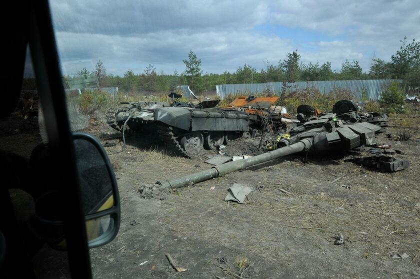 ウクライナ国内にあふれる破壊された戦車（ｇｅｔｔｙｉｍａｇｅｓ）