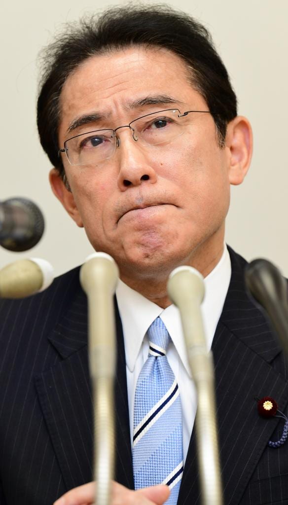 自民党総裁選への不出馬を会見で表明した岸田文雄政調会長　（ｃ）朝日新聞社