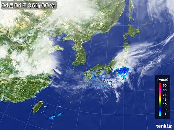 気象衛星　ひまわり７号（クリックすると最新画像へ）