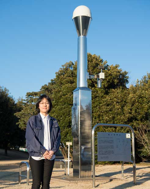 古屋有希子さん/大学では理学部地学専攻。入省動機は、電子基準点で地殻変動観測に興味を持ったこと(撮影/写真部・堀内慶太郎)