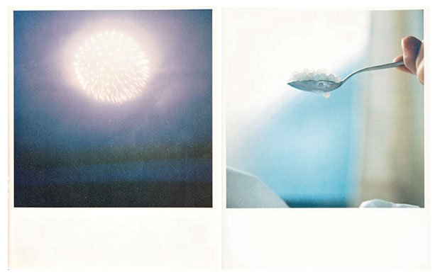 川内倫子の写真集、左から『花火』『うたたね』(ともに2001年、リトル・モア)