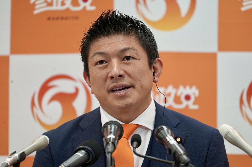 投開票日の神谷氏