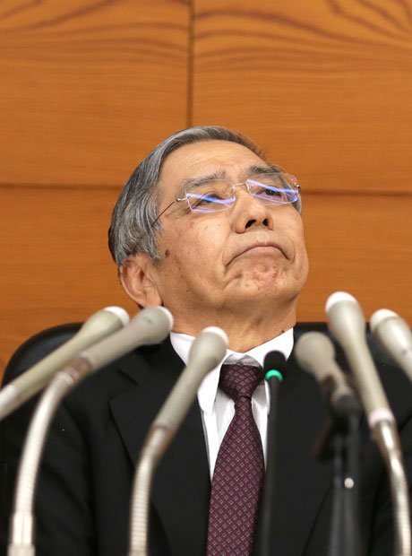 物価上昇率２％の達成に必至な黒田東彦日銀総裁　（ｃ）朝日新聞社