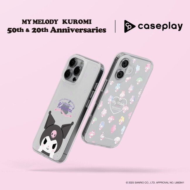 写真・図版(1枚目)| caseplayから株式会社サンリオの今年で50周年を迎えた「マイメロディ」と20周年を迎えた「クロミ」のスマートフォンアクセサリーが10デザイン×138機種以上のラインナップが登場!
