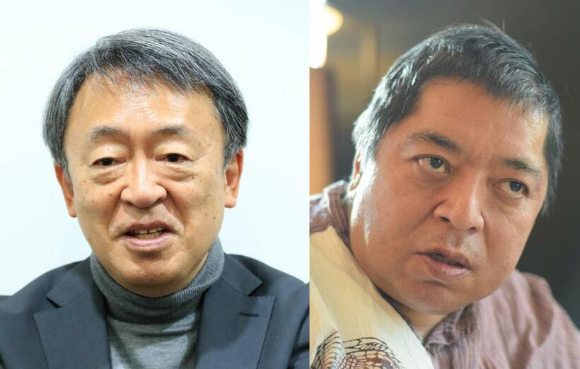 池上彰氏（左）と佐藤優氏　（ｃ）朝日新聞社