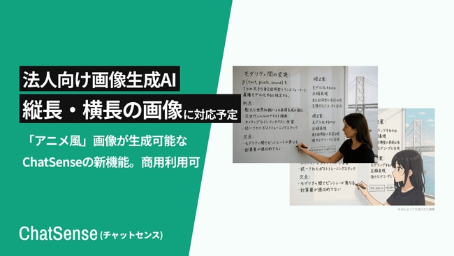 写真・図版（1枚目）| 「アニメ風」な画像をAI生成できる「ChatSense」、縦長・横長の画像生成に対応完了