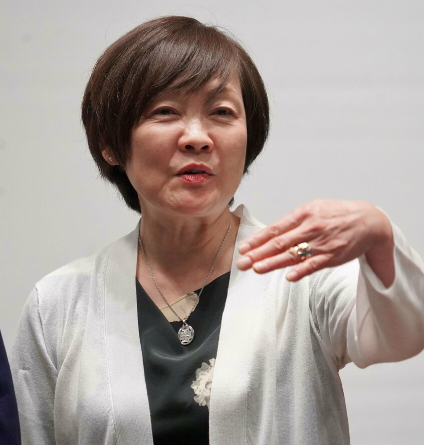 映画祭で「より良い世の中を築いていただければ」などと述べた安倍昭恵さん(写真:上田耕司)