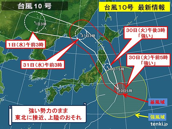 台風進路図