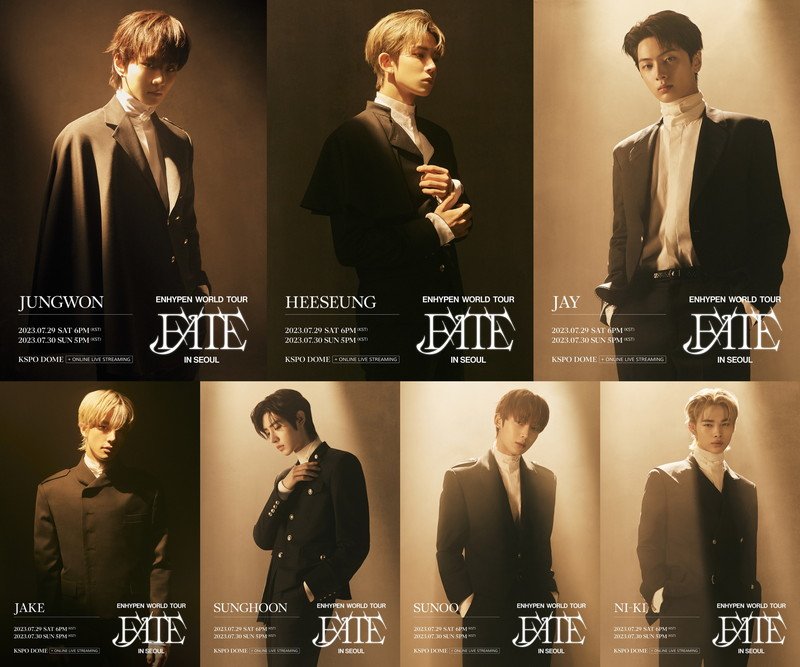 ENHYPEN、“運命を自覚した7人の少年の姿”でソウル公演ソロポスターに登場