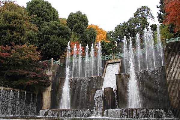 川口グリーンセンターでシンボル的存在の噴水