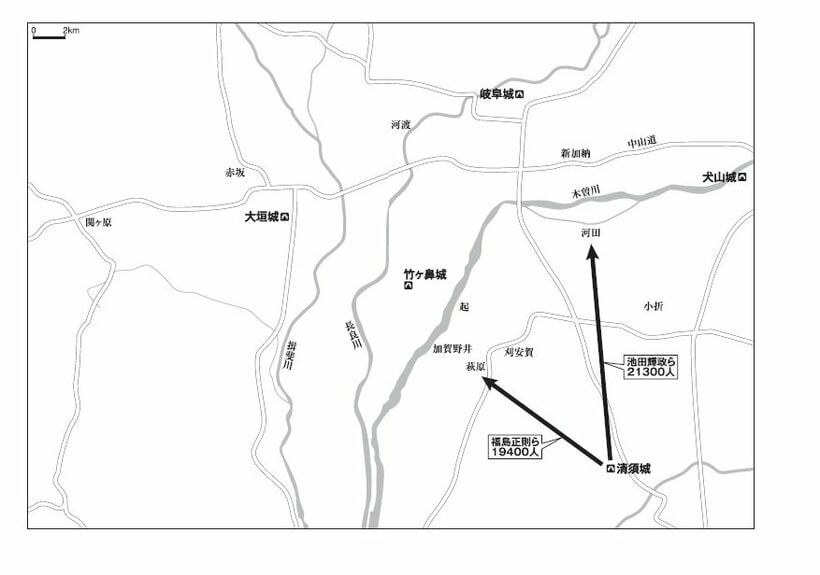 岐阜城の戦い関連図